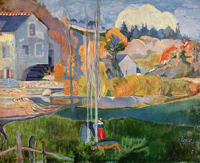 Paul Gauguin Watermill in Pont Aven oil painting picture